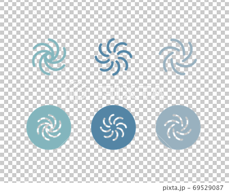 Typhoon, tornado, gust icon set / strong wind /... - Stock Illustration ...