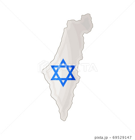 Israel Boundary with Star of David Vector Illustration Israel Boundary with Star of David Vector Illustration 69529147