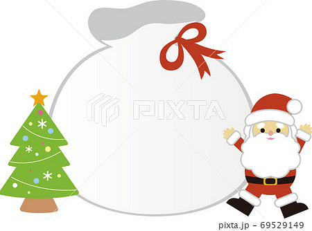 クリスマス サンタクロースとプレゼント袋 クリスマス サンタクロースとプレゼント袋 69529149