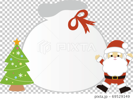 クリスマス サンタクロースとプレゼント袋 クリスマス サンタクロースとプレゼント袋 69529149