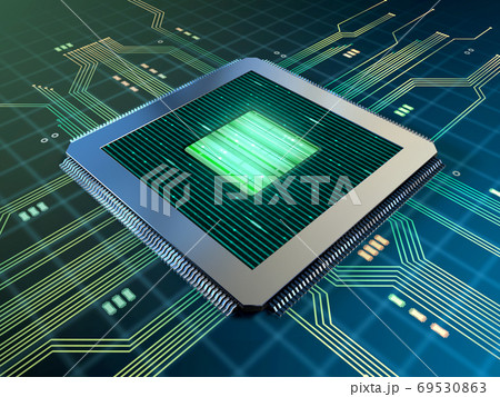 Powerful cpu on a printed circuits board 69530863