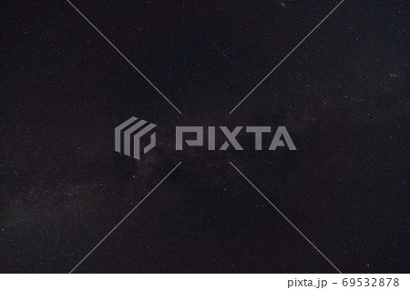 black night sky and stars as background, the milky way and falling Perseid meteors 69532878