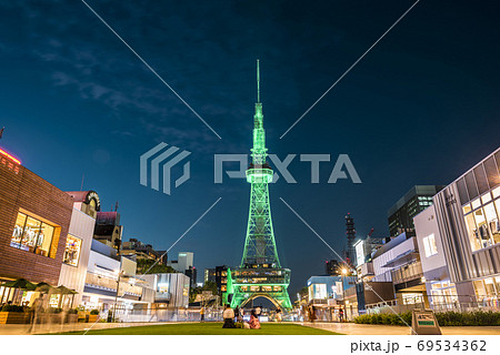 愛知県　名古屋テレビ塔　久屋大通公園　夜景 69534362