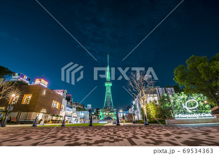 愛知県　名古屋テレビ塔　久屋大通公園　夜景 69534363