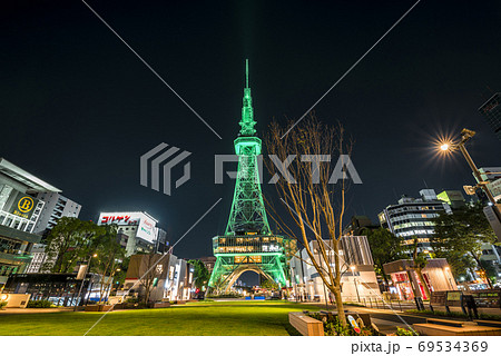 愛知県　名古屋テレビ塔　久屋大通公園　夜景 69534369