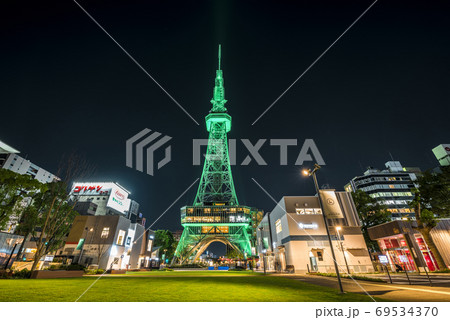 愛知県　名古屋テレビ塔　久屋大通公園　夜景 69534370