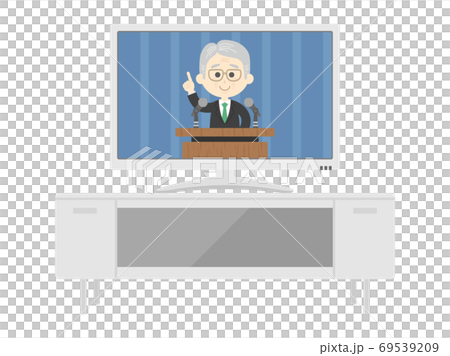 TV and TV stand illustration 69539209