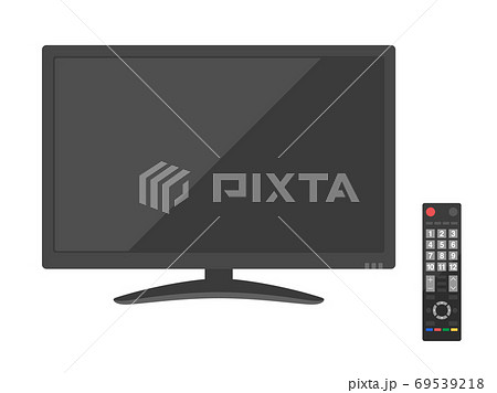 テレビとリモコンのイラスト 69539218