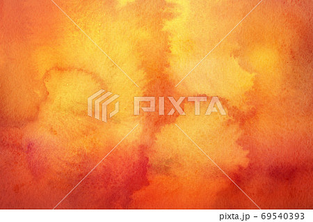 水彩の背景　秋　季節　バックグラウンド　グラデーション 69540393