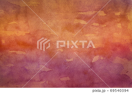 水彩の背景　秋　季節　バックグラウンド　グラデーション 69540394