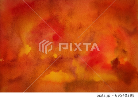 水彩の背景　秋　季節　バックグラウンド　グラデーション 69540399
