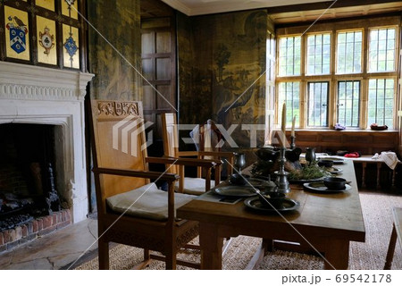 Interior of 16th century antique Avebury Manor in Avebury England Interior of 16th century antique Avebury Manor in Avebury England 69542178