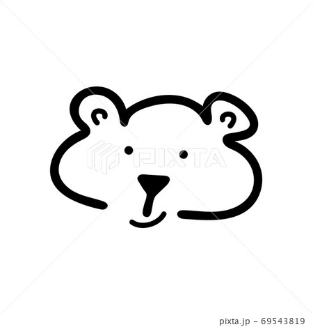 Cute hand drawn doodle simple hamster face icon. Isolated on white background. Vector stock illustration. Cute hand drawn doodle simple hamster face icon. Isolated on white background. Vector stock illustration. 69543819
