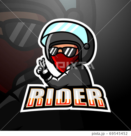 Rider mascot esport logo design	 69545452