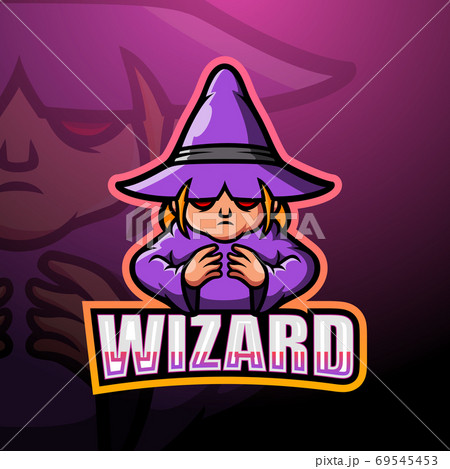 Wizard mascot esport logo design	 69545453