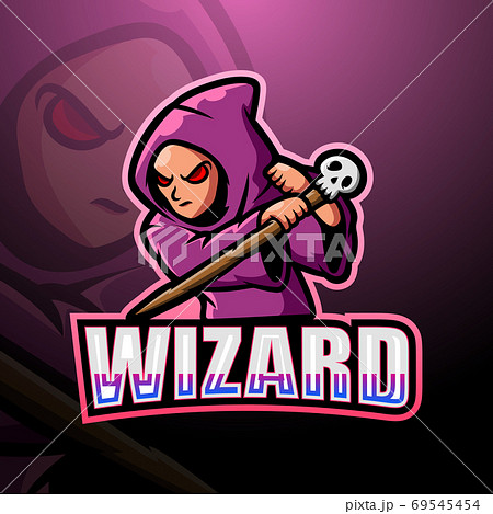 Wizard mascot esport logo design	 69545454