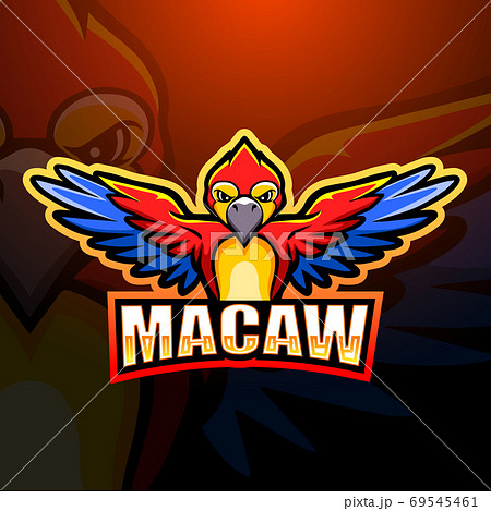 Macaw mascot esport logo design	 69545461