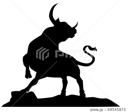 牛のシルエット 動物 牛 丑年 22 振り向く牛 牛のシルエット 動物 牛 丑年 22 振り向く牛 69545873