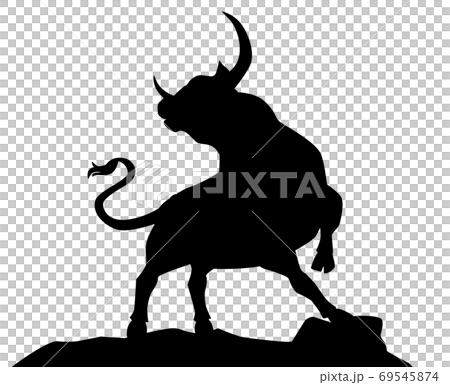 Cow silhouette Animal cow Ox year 23 Turn around cow 69545874