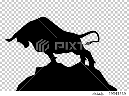 Cow silhouette Animal cow Ox year 1 Menacing cow 69545889