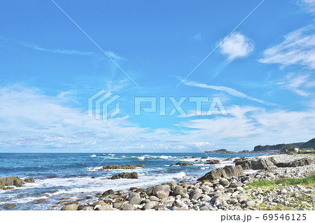 秋晴の越前海岸 69546125