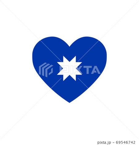 mapuche banner heart with star, vector color mapuche banner heart with star, vector color 69546742