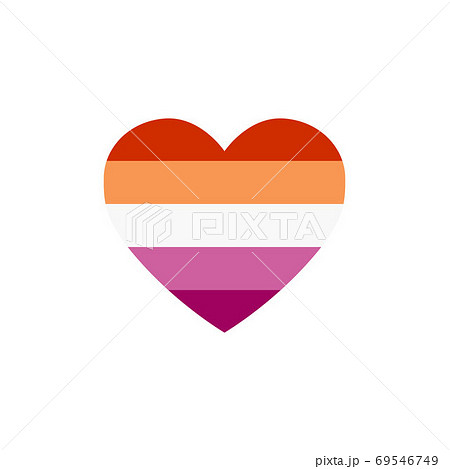lesbian flag heart, LGBTQ community flag, vector 69546749