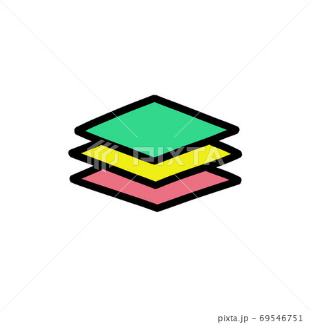 layers doodle icon, vector color line illustration 69546751