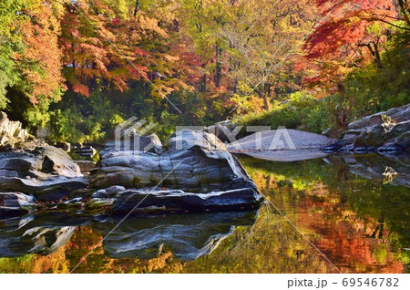 紅葉の嵐山渓谷・埼玉県 紅葉の嵐山渓谷・埼玉県 69546782