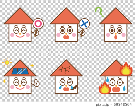 家のキャラクター　イラストセット 69548564