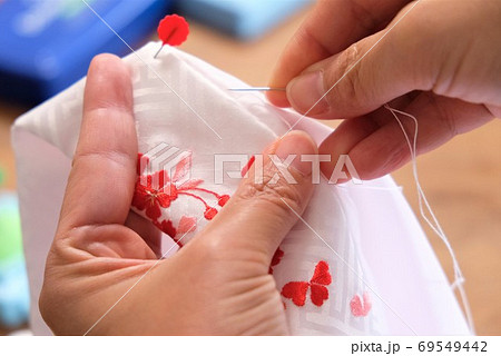 はじめての和裁(半襟) はじめての和裁(半襟) 69549442