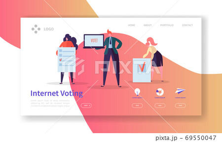 Voting Elections Landing Page Template. Business 69550047