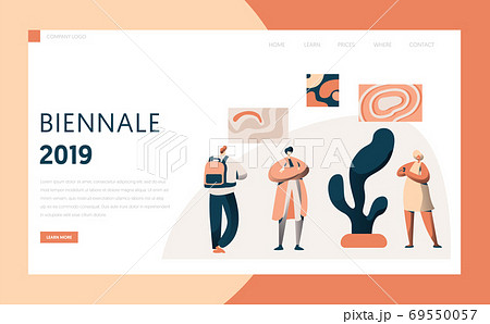 Art Gallery Exhibition Tourist Landing Page People 69550057