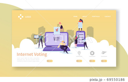 Voting Elections Landing Page Template. Business 69550186