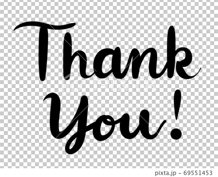 Thank You Handwritten Characters Stock Illustration