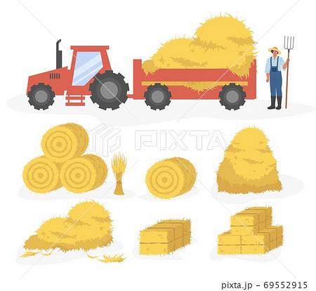 cartoon pile of hay clipart