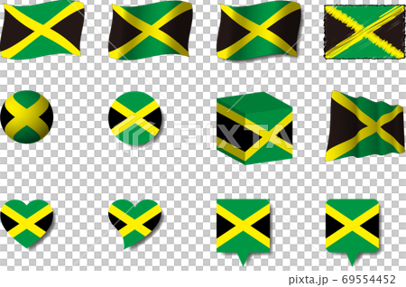 Jamaican flag set Jamaican flag set 69554452