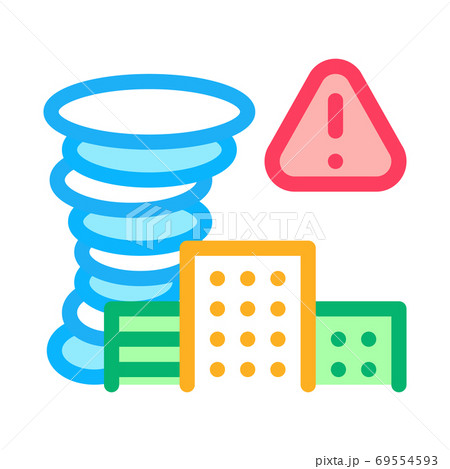 tornado city icon vector outline symbol illustration 69554593