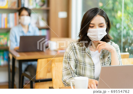 People working after pandemic, new normal People working after pandemic, new normal 69554762