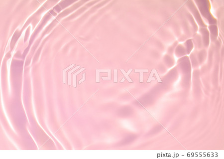 pink transparent clear water surface texture summer background 69555633