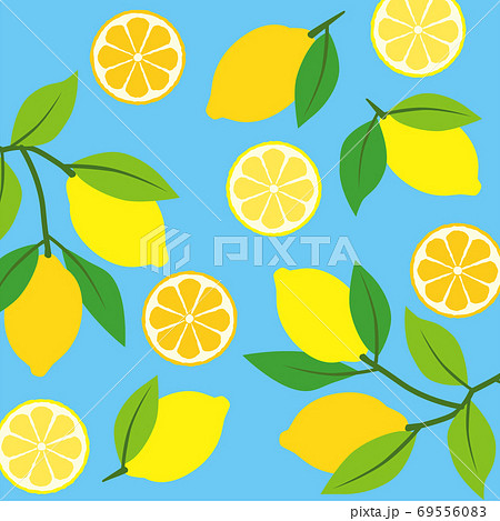 レモンの柄のイラスト素材