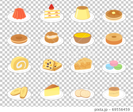 Sweets illustration material set / Vector Sweets illustration material set / Vector 69556459