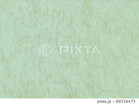 黄緑色の和紙　テクスチャ 69556475