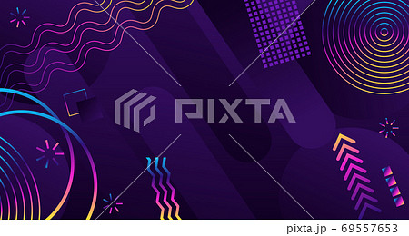 Abstract geometric ultraviolet background. Modern futuristic style. 69557653