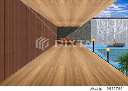 Modern courtyard 69557964