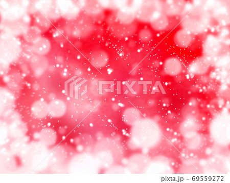雪がキラキラ輝き降る背景イラスト 赤のイラスト素材