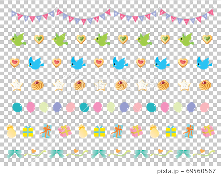 Birthday decorative ruled illustration 69560567