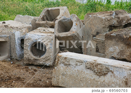 解体工事で撤去した排水路 69560703