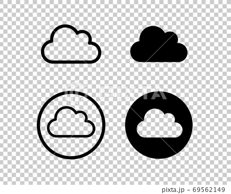 雲 クラウドのアイコンのセット ビジネス 曇り 情報 共有 データ インターネット ドライブのイラスト素材