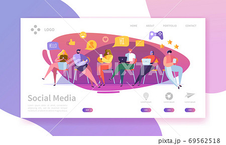 Social Media Services Landing Page. Marketing 69562518